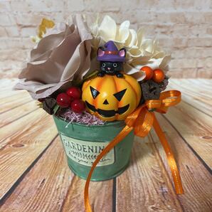 (値下げしました)ハンドメイド ハロウィンアレンジメント14 アーティフィシャルフラワー(造花)
