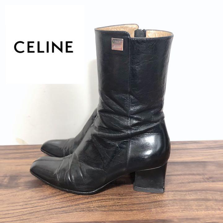 celine セリーヌ バンバンブーツ ブラック 36ハーフ-