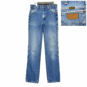 W30 L34 メキシコ製 ラングラー Wrangler デニム パンツ ジーンズ スリム 色落ち○ ヒゲ 雰囲気 古着 2AU1894