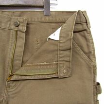 ビッグサイズ W38 L32 カーハート Carhartt ダック コットン ワーク ペインター パンツ ベージュ 古着 2AU2293_画像5