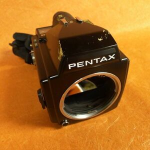 h099 PENTAX 645 中判カメラ ペンタックス ボディ ストラップ付 ジャンク/60