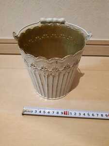  last price cut! tin plate planter pot cover antique style gardening ornament gardening supplies 