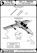 マスターモデル AM-72-101 1/72 TS-11 イスクラのピトー管と23mm機関砲銃身_画像3