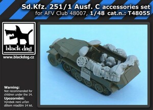  black dog T48055 1/48 Germany Sd.Kfz251/1C type half truck accessory set 