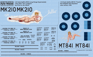 キッツワールド KW132023 1/32 スピットファイア Mk.VIII-IX `Tolly Hello` `Pauline`