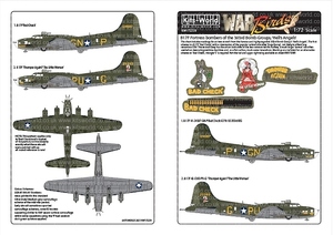 キッツワールド 1/72 KW172239 ボーイング B-17F フライングフォートレス デカールシート