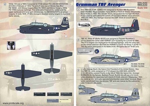 プリントスケール 32-022 1/32 グラマン TBF アヴェンジャー コンプリートセット