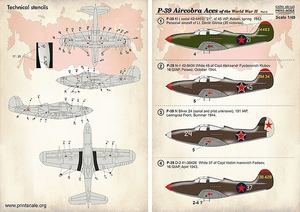 プリントスケール 48-143 1/48 ベル P-39 エアラコブラ WWIIエース Part2