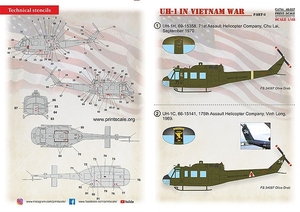 プリントスケール 48-207 1/48 UH-1 ベトナム戦争 Part 3