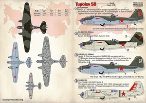 Шкала печати 72-293 1/72 TSU POLEEV SB-2 Katyusha Part2