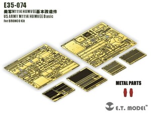 E.T.model E35-074 1/35 アメリカ陸軍 M1114 ハンヴィー ベーシックセット(ブロンコ用）