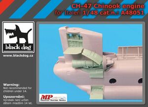 ブラックドッグ A48051 1/48 Ch-47 チノーク エンジン (イタレリ用）