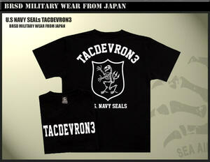 TACDEVRON 3Tシャツ (S/M/L/XL) シールズTシャツ 黒【品番dca582】
