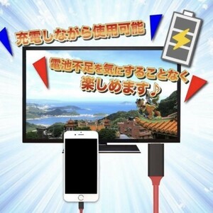 HDMI ケーブル iPhone 変換 ライトニングケーブル 接続簡単　スマホからテレビ　大画面　ミラーリング　【送料無料】