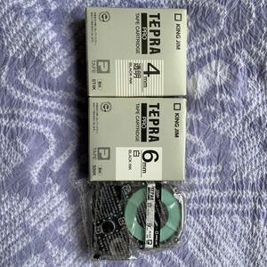 テプラPRO KING JIM テプラテープ 白黒 純正品　4ミリ　6ミリ　12ミリ　3本セット