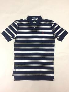 新品 9747 Sサイズ 半袖 シャツ ポロ ラルフ ローレン polo ralph lauren ボーダー 紺 白