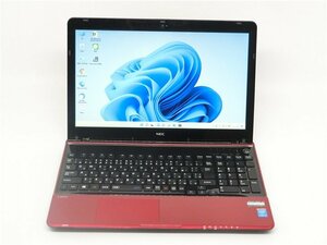 カメラ内蔵中古ノートパソコンNEC　LaVie/LS350/T/4世代Corei3-4100M/15.6型/8GB/新品SSD256GB/HDMI/USB3.0/Bluetooth/WIN11/office搭載