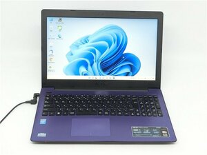 カメラ内蔵/中古ノートパソコンASUS　X553M　Pentium N3530/4GB/SSD128GB/HDMI/USB3.0/WIFI/テンキー/WIN11/office搭載　送料無料