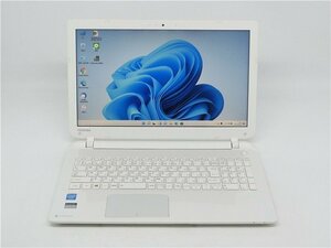 中古ノートパソコンTOSHIBA Dynabook　AB15/PW　Celeron　3205U/15.6型/8GB/新品SSD256GB/HDMI/無線WIFI/Bluetooth/WIN11/office搭載