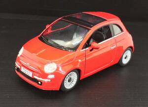 フィアット500 レッド 1/28 KINSMART FIAT ミニカー プルバック