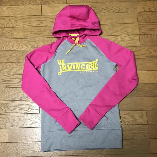 NIKE LIVESTRONG WOMEN’S TECH FLEECE HOODIE size-S(着丈67身幅51) 中古(ほぼ新品) 送料無料 NCNR