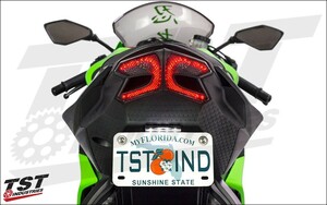 TST ZX6R (13-18) プログラミング機能付き LED ウィンカー内蔵 テールライト ZX-6R 13 14 15 16 17 18 カスタム