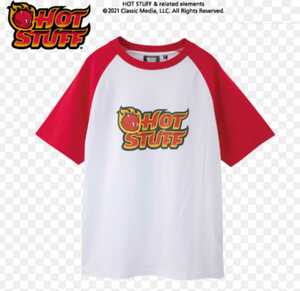 即決 ホット・スタッフ・ザ・リトル・デビル レディースラグランTシャツ【L】新品タグ付き Hot Stuff