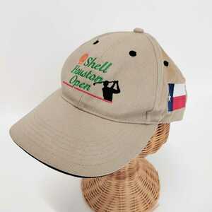 Shell Houston Open シェル ヒューストン オープンゴルフ刺繍コットンキャップ 帽子 CAP ベージュ フリーサイズ