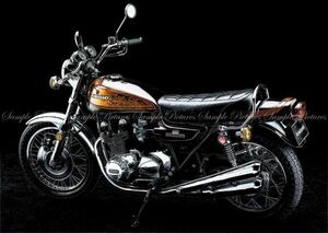 カワサキ 900-RS Z1 1972年 ゼットワン 名車 【スケッチ仕様】 壁紙ポスター A2版 594×420mm（はがせるシール式）006SA2