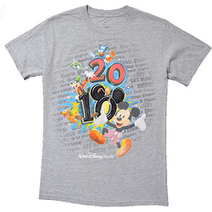 【S】 2010年 ディズニー ミッキーマウス グーフィー フレンズ キャラクター Tシャツ グレー メンズS Disney ディズニーランド 古着 BA3554