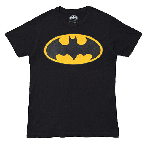 【S】 DCコミックス バットマン ロゴプリント Tシャツ メンズS 映画 BATMAN アメコミ アメカジ キャラクター 古着 BA3568