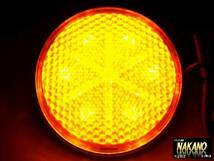トラック用 LED 反射板 リフレクターNEO 24V 丸型 橙/橙 サイド ステップ マーカーランプ 室内灯 サイドランプ デコトラ アンドン_画像1