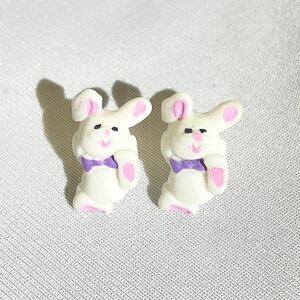 vintage うさぎ ミニピアス ゆるキャラ rabbit