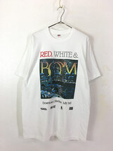 古着 90s USA製 RED WHITE & BOOM ファイヤーワークス 花火 大会 アート Tシャツ XL 古着_画像1