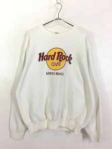 古着 90s USA製 Hard Rock Cafe 「MYRTLE BEACH」 ハードロック スウェット トレーナー XL 古着