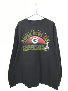 古着 Reebok NFL Green Bay Packers パッカーズ グラフィック 長袖 Tシャツ ロンT XL 古着