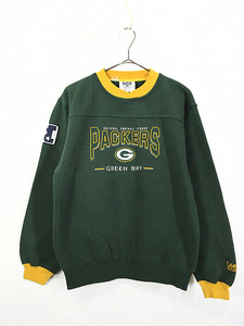 古着 90s NFL Green Bay Packers パッカーズ 刺しゅう スウェット トレーナー XL 古着