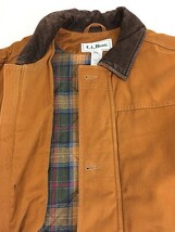 古着 90s LL Bean チェック ライナー パデッド コットンツイル コート S_画像5