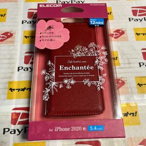 iPhone 12 mini レザーケース Enchante'e 磁石付き 手帳型　11141