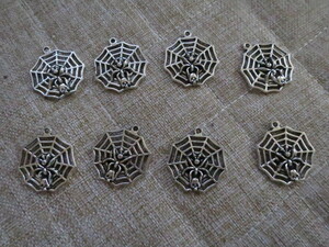 USA buy Vintage Spider web accessory parts pendant top SET VINTAGE rockabilly earrings DIY hand made remake 