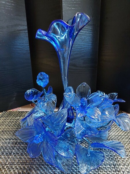 【値下】琉球 ガラス工芸　 花瓶