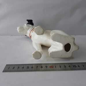18cm～ 昭和 レトロ ビクター犬 Victor ニッパー アンティーク 陶器 電器店 置物 ディスプレイ フィギュア JAPAN の画像6