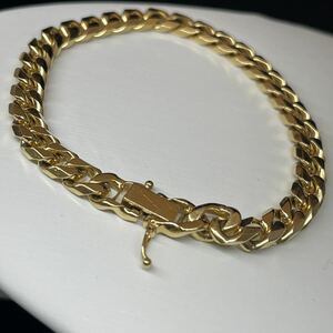 k18 made in Japan flat bracele flat breath ki partition bracele 30g and more flat chain flat bracele 18 gold 