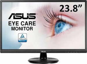 【OUTLET】2021年製 ASUS 23.8インチ Eye Care モニター VA249HE ブラック フルHD/ブルーライト軽減/フリッカフリー【ITEKT10MVH7S】