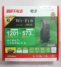 CH-87☆未使用品! BUFFALO/バッファロー 無線LAN 親機 WSR-1800AX4S/DBK Wi-Fi6 ENTRY AX4 0.9kg 60サイズ_画像1