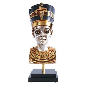 古代エジプト 女王の胸像　博物館展示風台座インテリア置物彫刻飾り彫像装飾雑貨オブジェ装飾品ホームデコ装飾品個性的ネフェルティティ