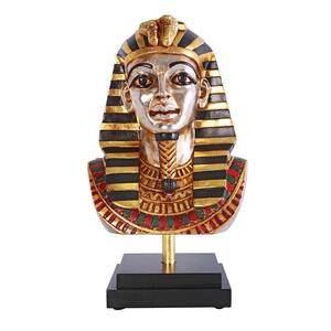 古代エジプト ファラオの胸像　博物館展示風台座インテリア置物彫刻飾り彫像装飾雑貨オブジェ装飾品ツタンカーメンホームデコ装飾品個性的