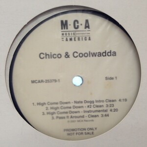 12inchレコード　 CHICO & COOLWADDA / HIGH COME DOWN feat. NATE DOGG