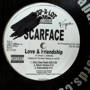 12inchレコード　 SCARFACE / LOVE & FRIENDSHIP