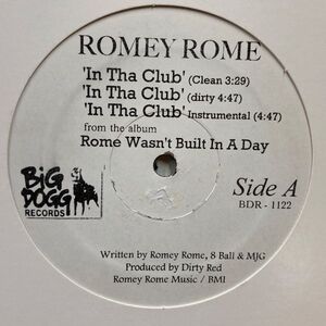 12inchレコード　 ROMEY ROME / IN THA CLUB